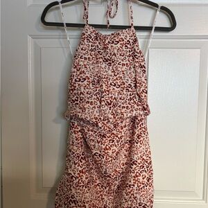 South Moon Under White and Brown Patterned Dress